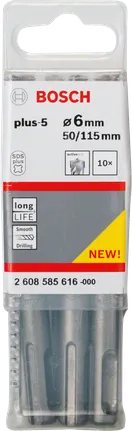 SDS Plus-5 Hamerboor, 6 mm – Set Van 10