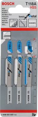 Decoupeerzaagblad Basic for Metal - T 118 A - 92 mm