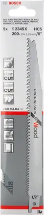 Bosch S 2345 X Reciprocityzaagblad – 5 stuks