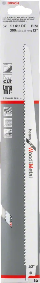 Bosch S 1411 DF Heavy for Wood &amp; Metal Reciprocityzaagblad