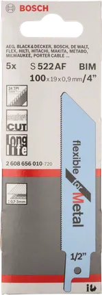 Bosch S 522 AF Reciprocityzaagblad – 5 stuks