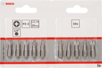 Bosch PZ2 Extra Hard Schroevendraaierbit 25 mm – 10 St