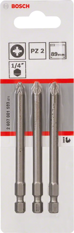Bosch PZ2 Extra Hard Schroevendraaierbit 89mm