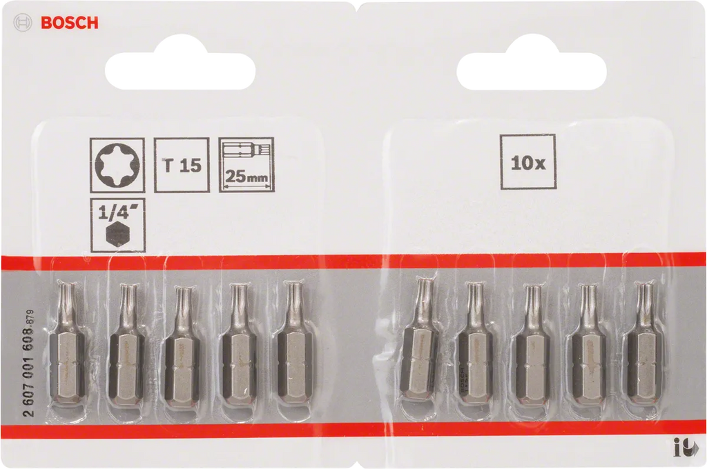 Bit extra-hard T15 – 25 mm, 10 stuks