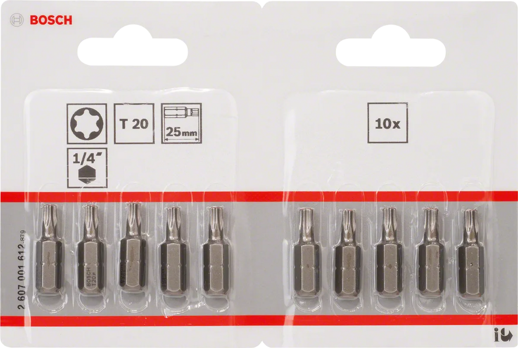 Bit extra-hard T20 – 25 mm, 10 stuks