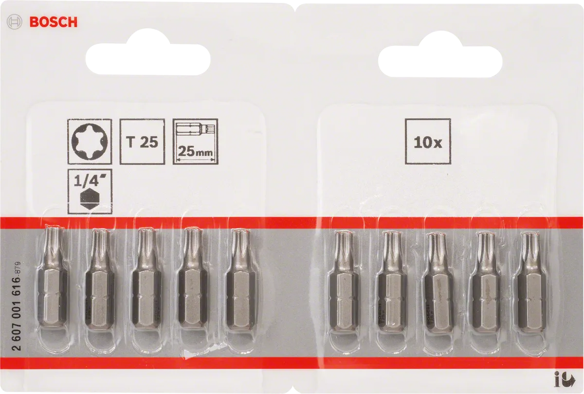 Bit extra-hard T25 – 25 mm, 10 stuks