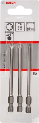 Bosch 3-delige Bitset Extra Hard T8–T10–T15