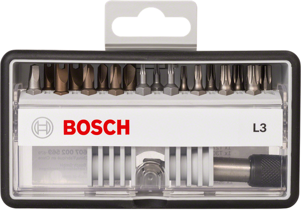 18 + 1-delige Robust Line schroefbitset L Security Torx