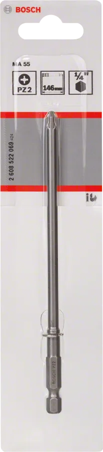 Bosch PZ2 Extra Hard Schroevendraaierbit 145mm