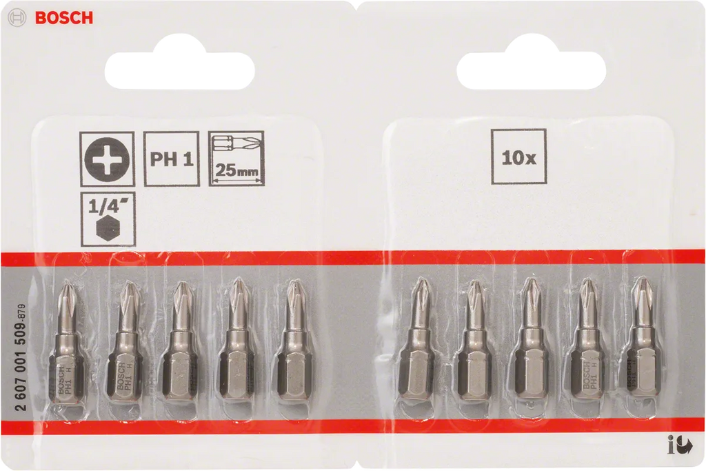 Bosch PH1 Extra Hard Schroevendraaierbit 25 mm – 3 St