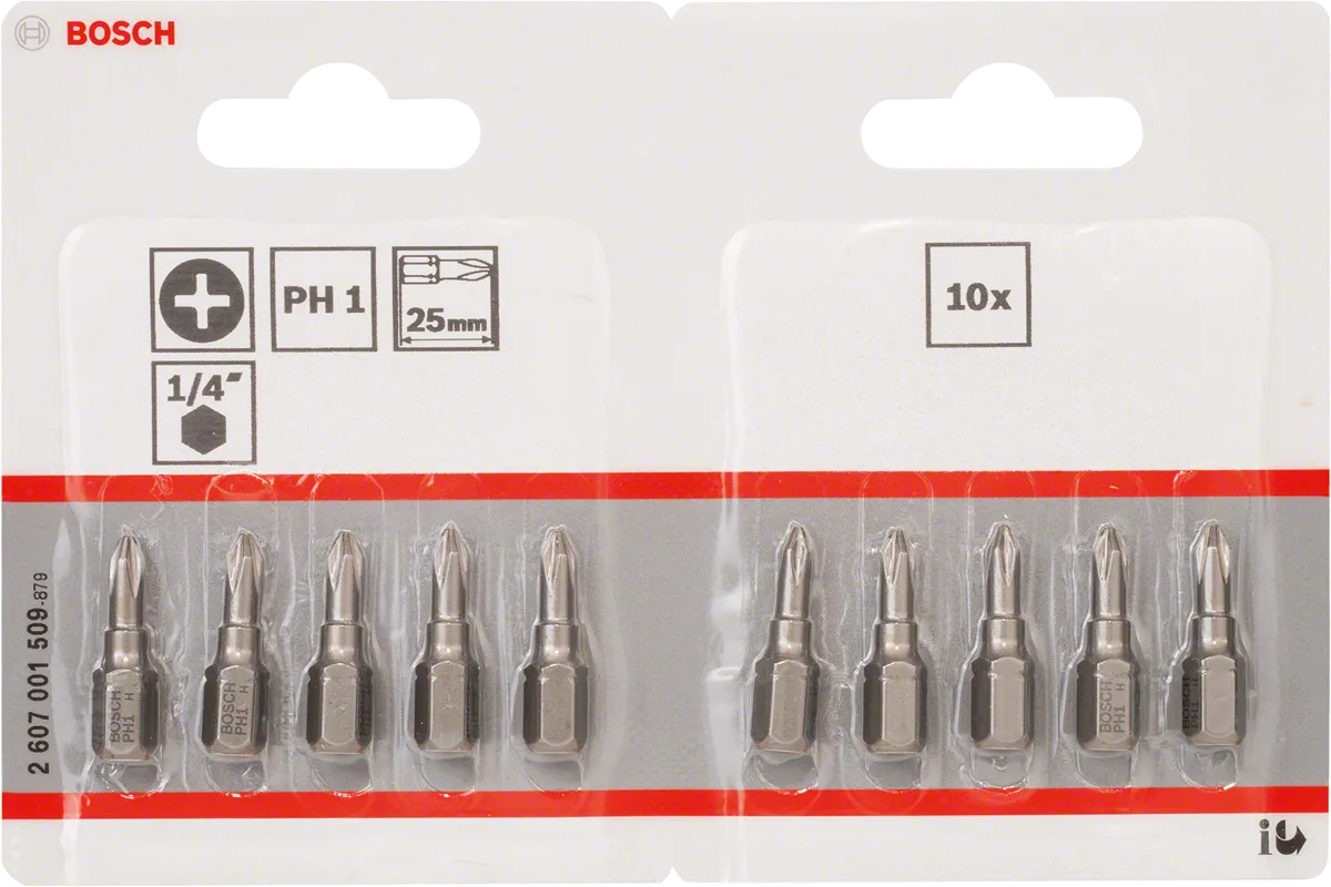 Bosch PH1 Extra Hard Schroevendraaierbit 25 mm – 3 St