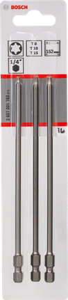 Bosch 3-delige Bitset Extra Hard T8–T10–T15