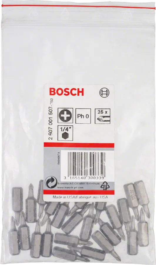 Bosch PH0 Extra Hard Schroevendraaierbit 25 mm – 25 St