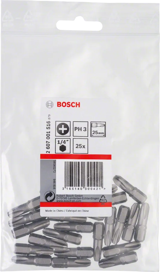 Bosch PH3 Extra Hard Schroevendraaierbit 25 mm – 25 St