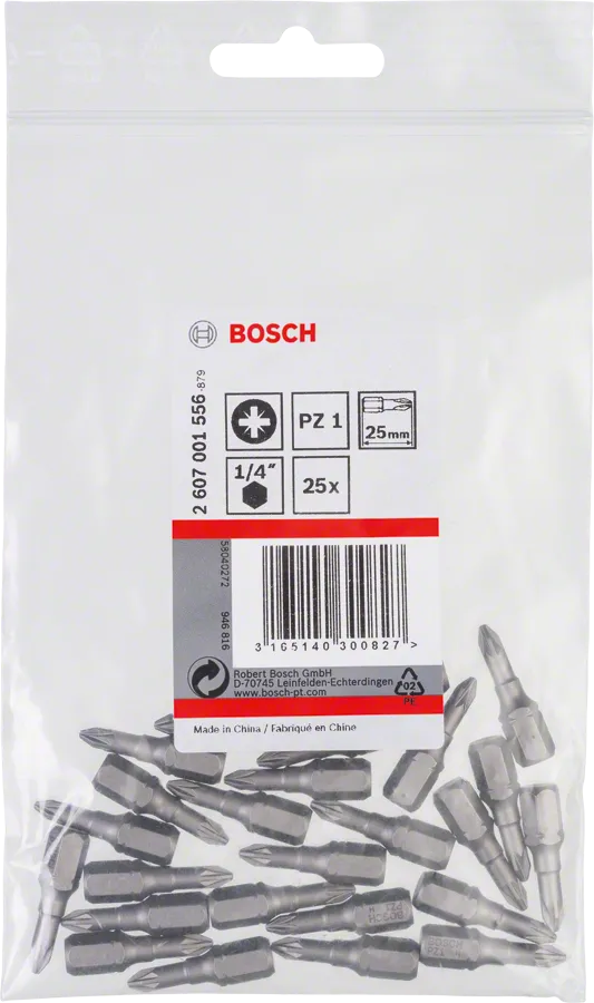 Bosch PZ1 Extra Hard Schroevendraaierbit 25 mm – 25 St