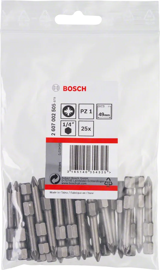 Bosch PZ1 Extra Hard Schroevendraaierbit 49mm