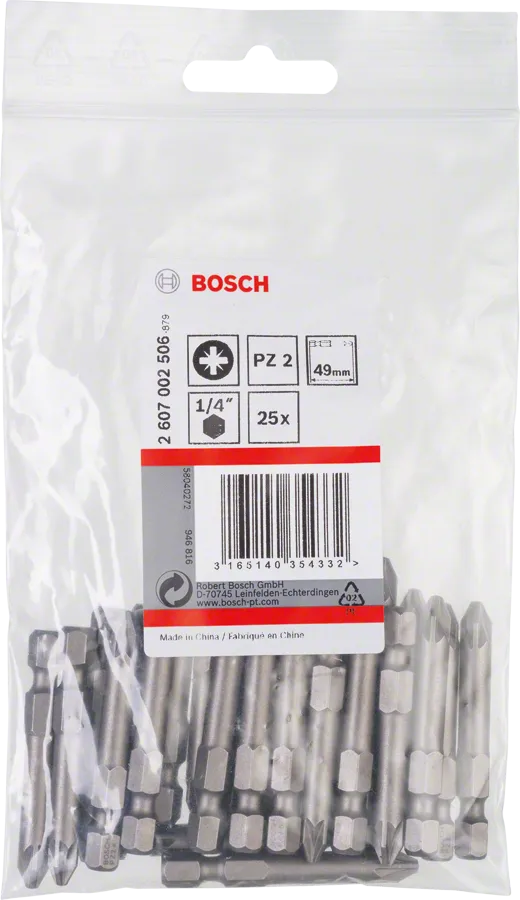 Bosch PZ2 Extra Hard Schroevendraaierbit 49mm