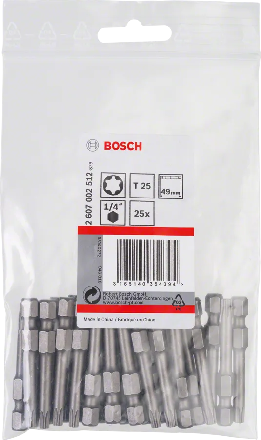 Bosch Schroevendraaierbit Extra Hard T25 49 mm