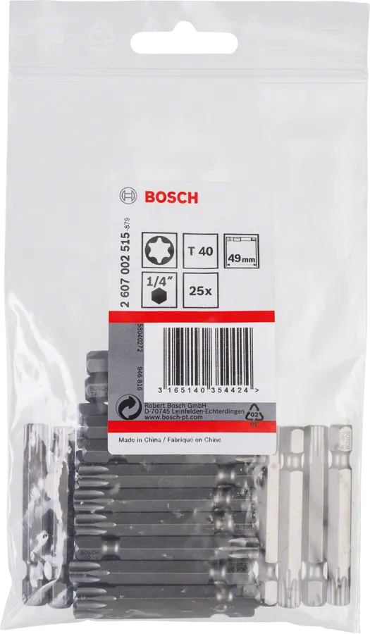 Bosch Schroevendraaierbit Extra Hard T40 49 mm
