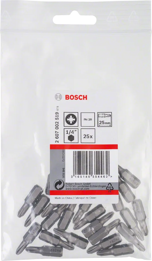 Bosch PH2R Extra Hard Schroevendraaierbit 25 mm – 25 St