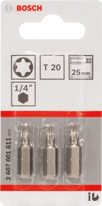 Bit extra-hard T20 – 25 mm, 3 stuks