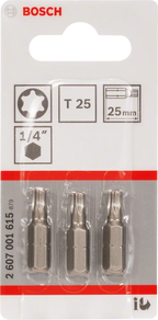 Bit extra-hard T25 – 25 mm, 3 stuks
