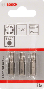 Bit extra-hard T30 – 25 mm, 3 stuks