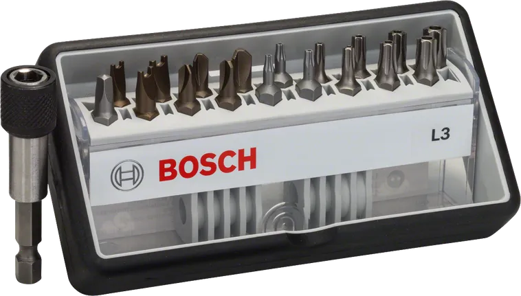 18 + 1-delige Robust Line schroefbitset L Security Torx