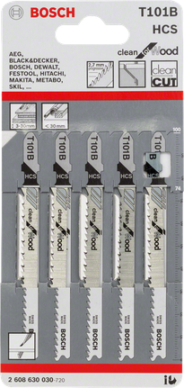 Bosch Decoupeerzaagblad T 101 B – 5 Stuks
