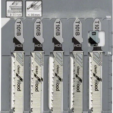 Decoupeerzaagblad Clean for Wood - T 101 B - 100 mm - 5 stuks