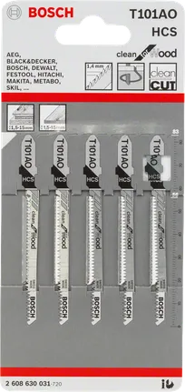 Bosch T 101 AO Clean For Wood Decoupeerzaagblad