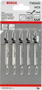 Bosch T 101 AO Clean For Wood Decoupeerzaagblad