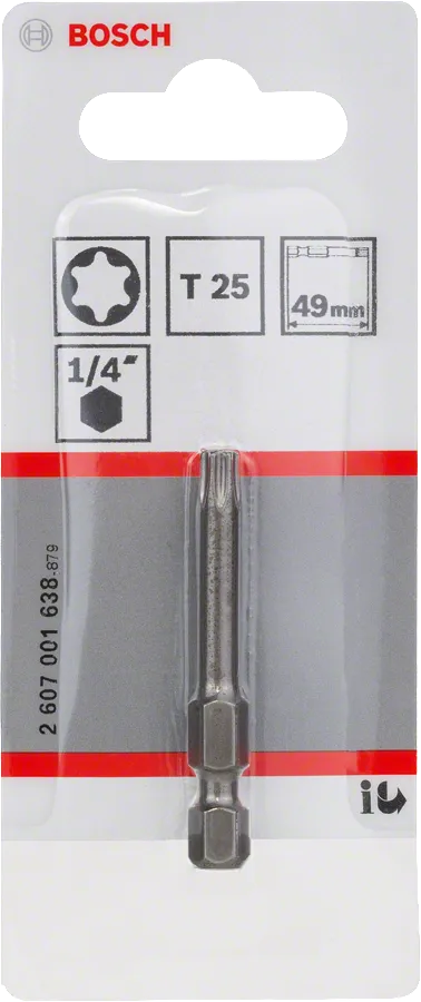 Bit extra-hard T25 – 49 mm, 1 stuk