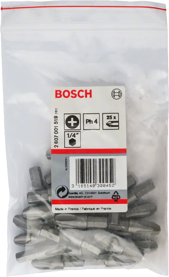 Bosch PH4 Extra Hard Schroevendraaierbit 32 mm – 25 St