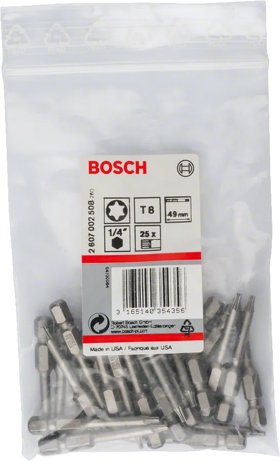 Bosch Schroevendraaierbit Extra Hard T8 49 mm