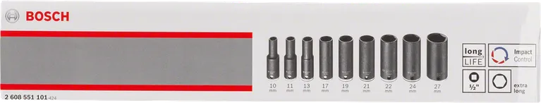 9-Delige Doppenset 10–27 mm (1/2 inch)