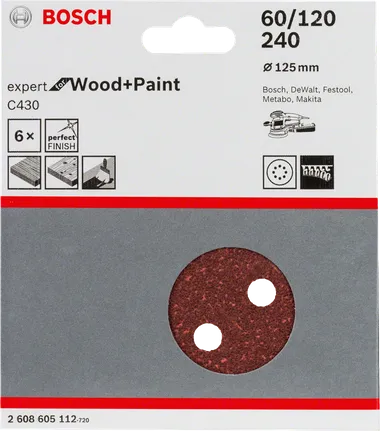 Schuurblad C430 (125 mm,8 gaten)