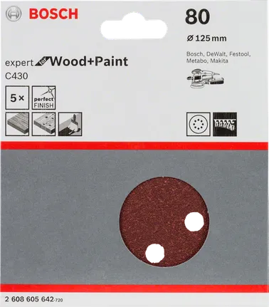 Schuurblad C430 (125 mm,8 gaten)