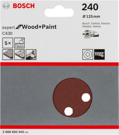 Schuurblad C430 (125 mm,8 gaten)