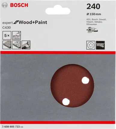 Schuurblad C430 (150 mm, 6 gaten)