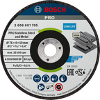 Bosch PRO Stainless Steel and Metal Bonded Grinding Disc 76 x 4 x 10 mm