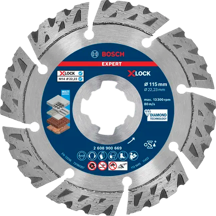 EXPERT MultiMaterial X-LOCK Diamantdoorslijpschijf 115 x 22,23 x 2,4 x 12 mm