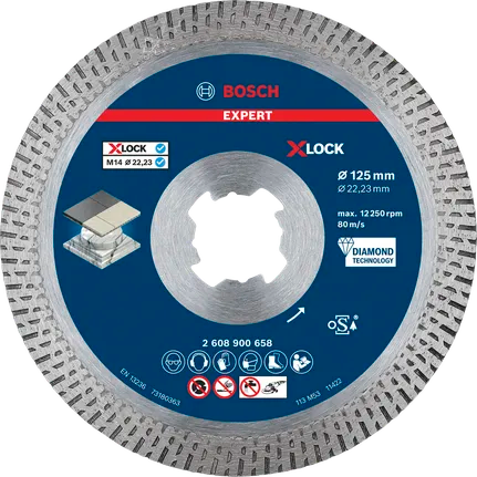 EXPERT HardCeramic X-LOCK Diamantdoorslijpschijf 125 x 22,23 x 1,4 x 10 mm