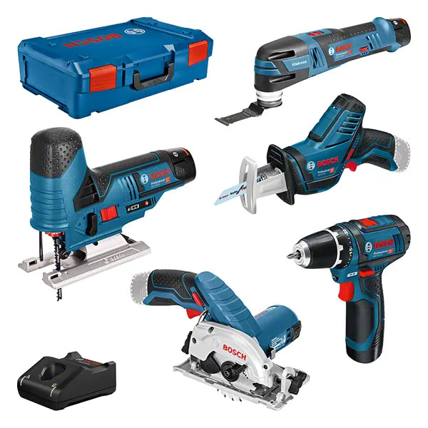 Bosch 12V Toolkit met 5 Machines + Accu’s + Lade + XL-BOXX Professional