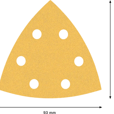 Schuurpapier P120 - 93 mm x 93 mm - 5 stuks
