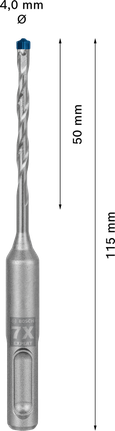 EXPERT SDS plus-7X Hamerboor 4 x 50 x 115 mm
