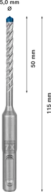 Betonboor SDS plus-7X - 5 mm x 50 mm x 115 mm