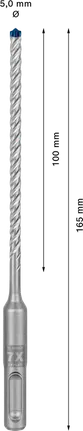 EXPERT SDS plus-7X Hamerboor 5 x 100 x 165 mm