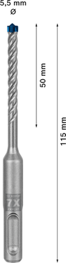 Betonboor SDS plus-7X - 5,5 mm x 50 mm x 115 mm