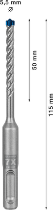 EXPERT SDS plus-7X Hamerboor 5,5 x 50 x 115 mm